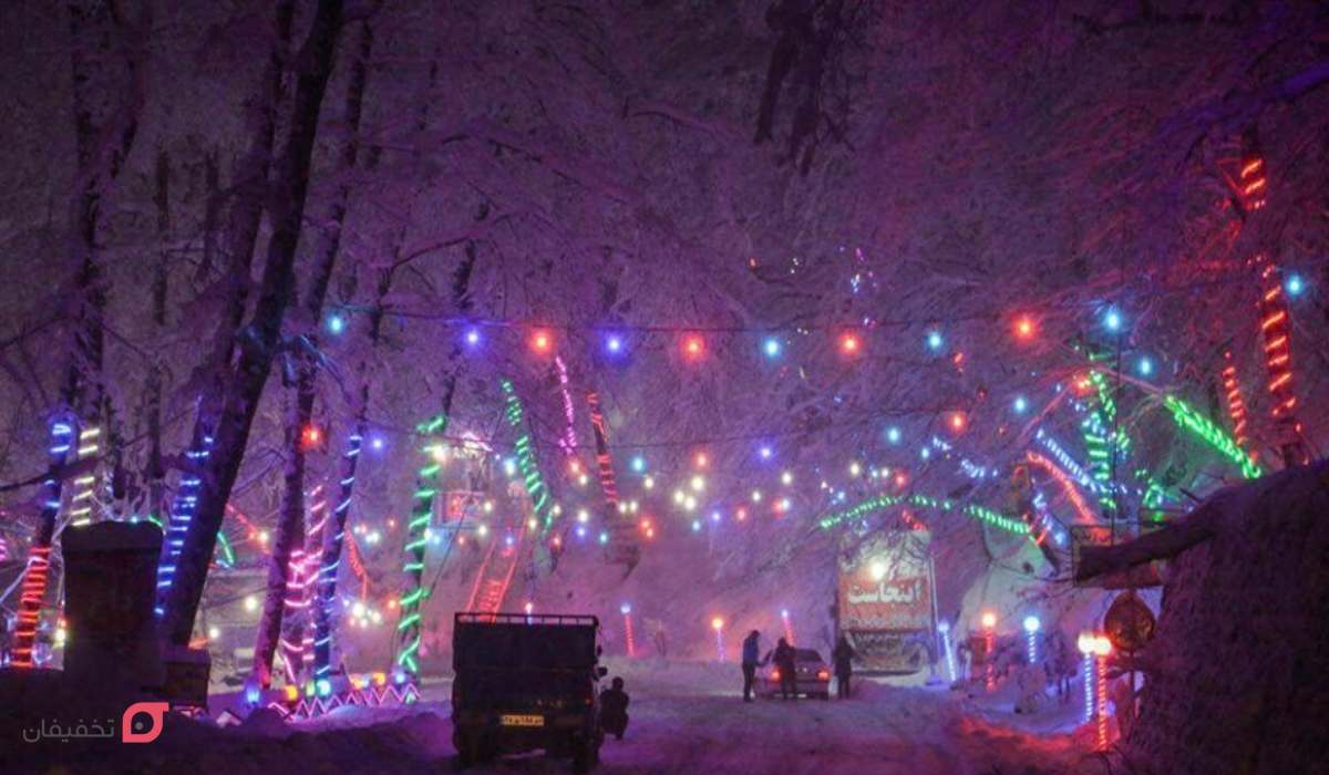 جاهای دیدنی کلاردشت در شب