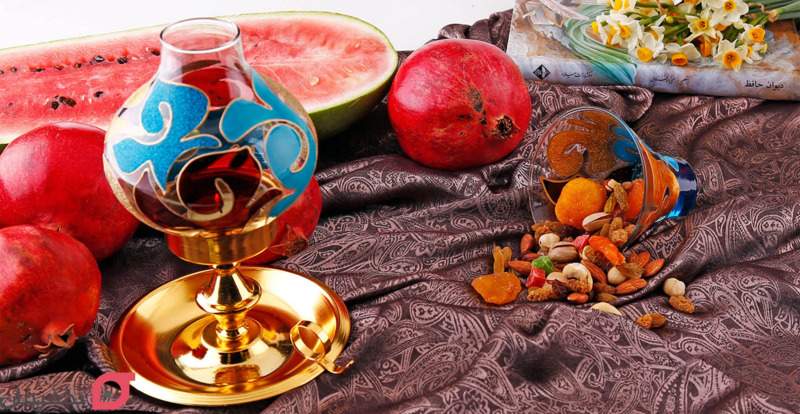 تزیین سفره شب یلدا سنتی