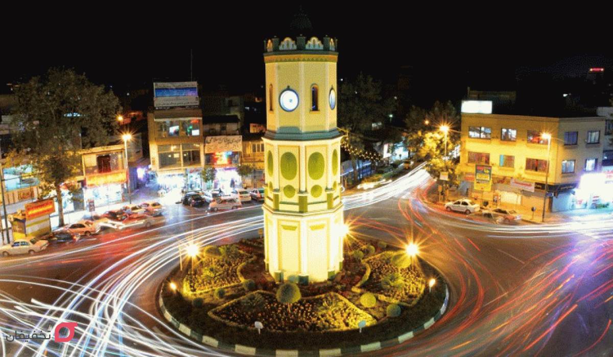 جاهای دیدنی ساری در شب
