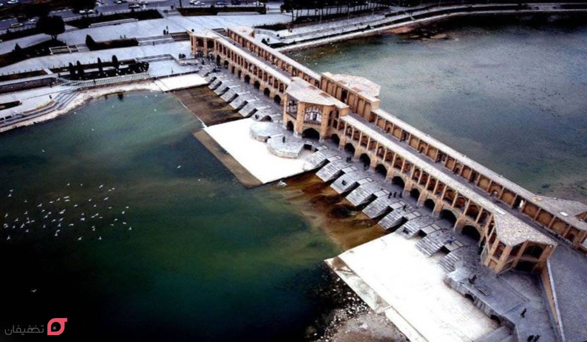 پل خواجو از بالا