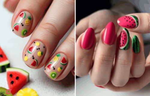 طرح ناخن یلدایی | 23 مدل ساده و شیک دخترانه ترند 1404 18 طرح ناخن یلدایی