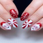 طرح ناخن کریسمس | عکس 22 مدل شیک و ساده جدید 2026 67 طرح ناخن کریسمس