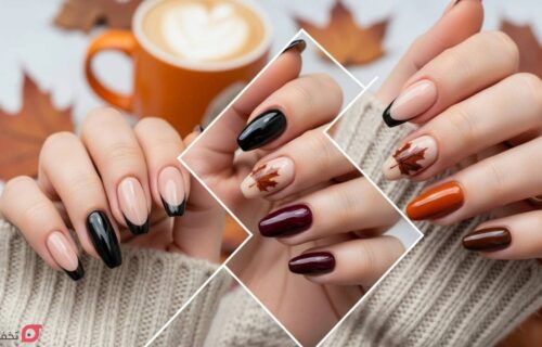 طرح ناخن پاییزی | 30 ایده جدید و ترند مینیمال و شیک 1404 32 طرح ناخن پاییزی