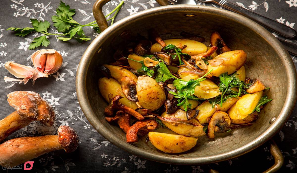 غذای رژیمی با قارچ چی درست کنم | 8 غذا با سبزیجات و مرغ 3 غذای رژیمی با قارچ و سیب زمینی