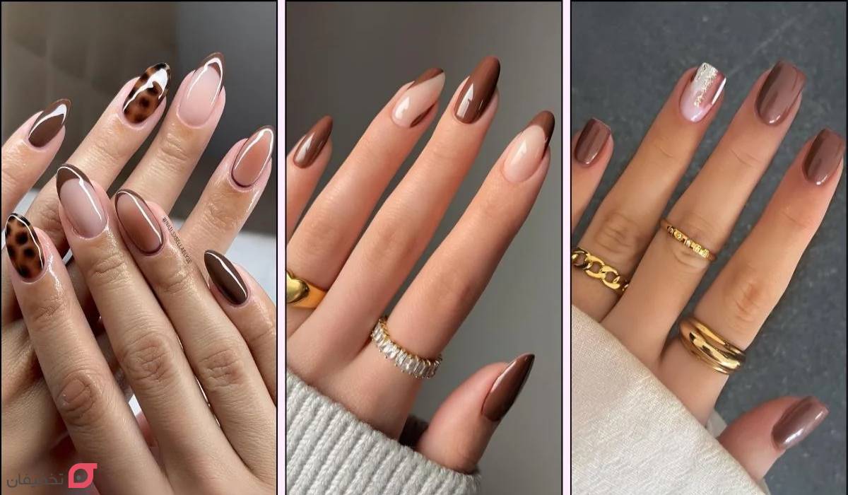 طرح ناخن پاییزی | 30 ایده جدید و ترند مینیمال و شیک 1404 9 طرح ناخن پاییزی مینیمال