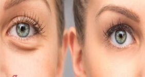 عکس قبل و بعد از تزریق ژل زیر چشم