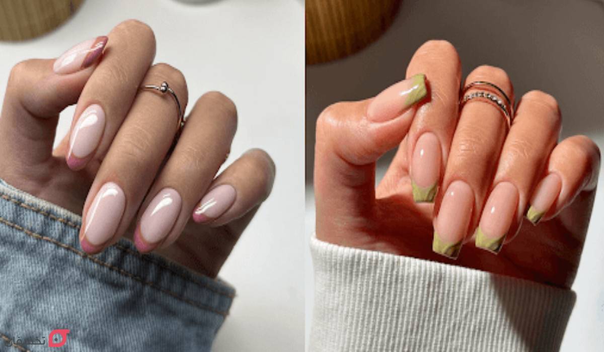 طرح ناخن پاییزی | 30 ایده جدید و ترند مینیمال و شیک 1404 25 طرح ناخن پاییزی فرنچ