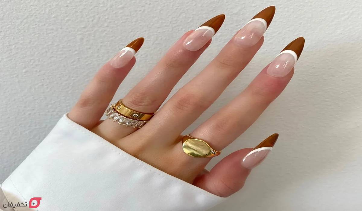 طرح ناخن پاییزی | 30 ایده جدید و ترند مینیمال و شیک 1404 27 طرح ناخن پاییزی فرنچ