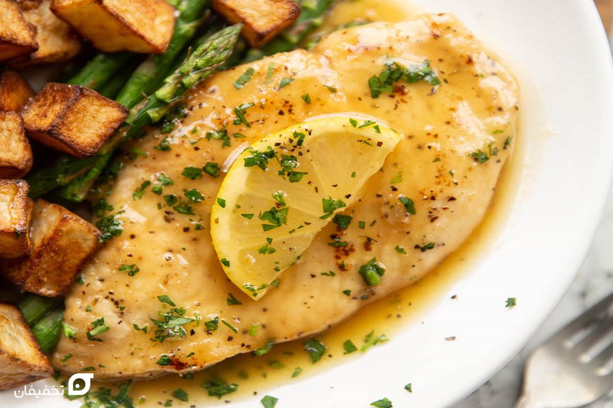 غذا با فیله مرغ | طرز تهیه انواع غذاهای لذیذ سوخاری و رژیمی 6 غذا با فیله مرغ و سیب زمینی