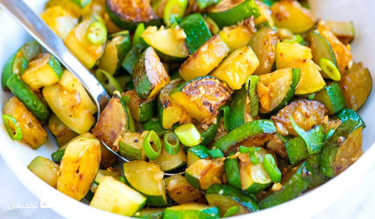 غذا با کدو سبز کم کالری و رژیمی | بهترین انتخاب برای لاغری 11 غذا با کدو سبز و سیب زمینی