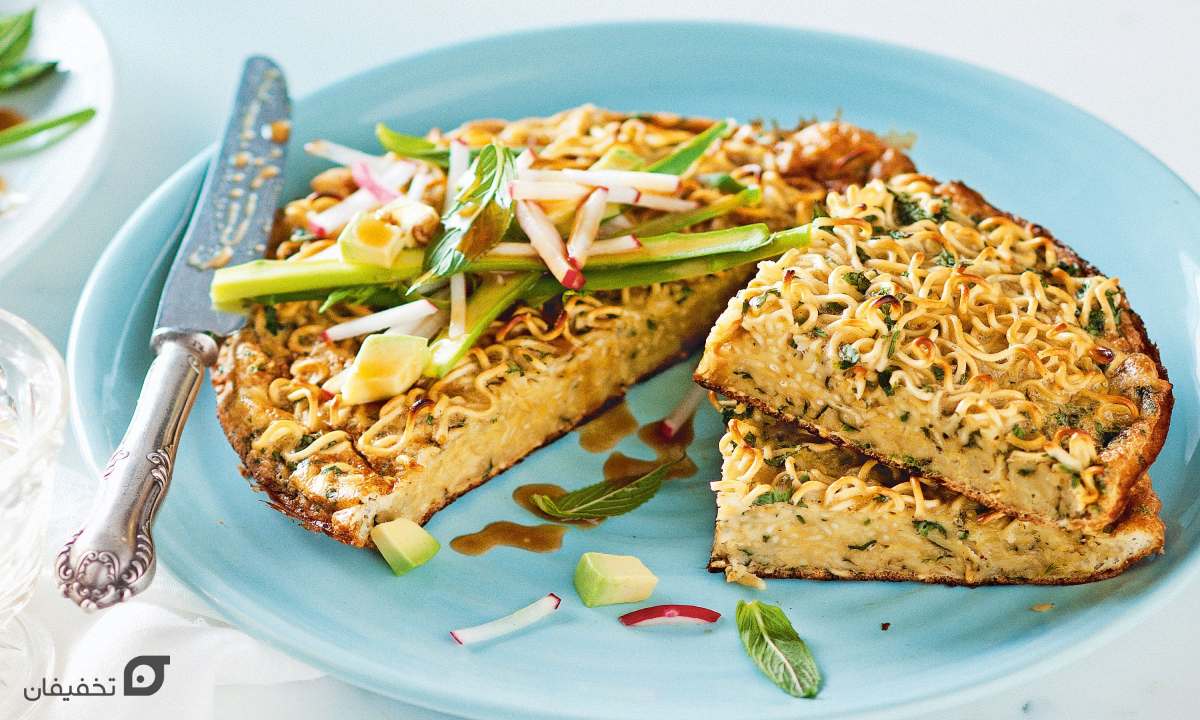 غذا با نودل و مواد دم دست | اقتصادی و فوری در ۱۵ دقیقه 8 غذا با نودل و مرغ