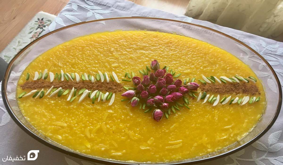 طرز تهیه شله زرد نذری برای 30 نفر | از مواد لازم تا تزیین 7 طرز تهیه شله زرد نذری برای 50 نفر